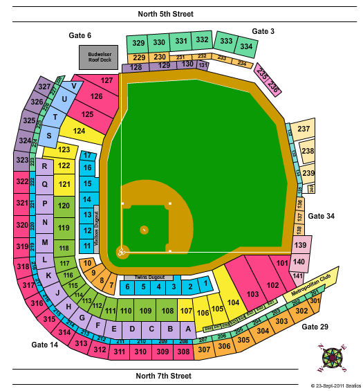 Target Field Seating Chart